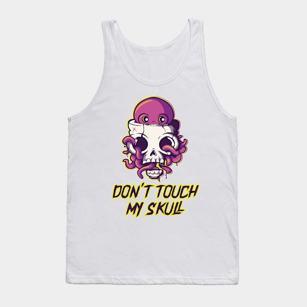 Colorful Octopus on Skull Gift Tank Top by Swimarts